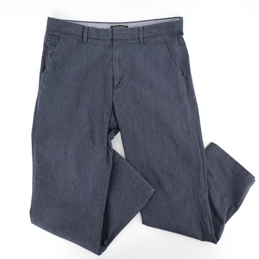 Banana Republic Pants Mens 33 Blue Straight Fit Chino Dress Pants Workwear Class